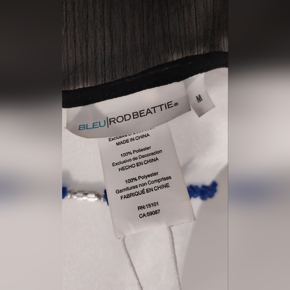 NWT Bleu Rod Beattie black sheer swimsuit cover up 100% polyester Size M - Picture 7 of 13